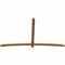 Ekena Millwork Bellingham Rough Sawn Timber Gable Bracket, Western Red Cedar, 108"W x 63"H x 2"D x 4"F, 14/12 Pitch GBW108X63X0204BEL00RWR - alternate 5
